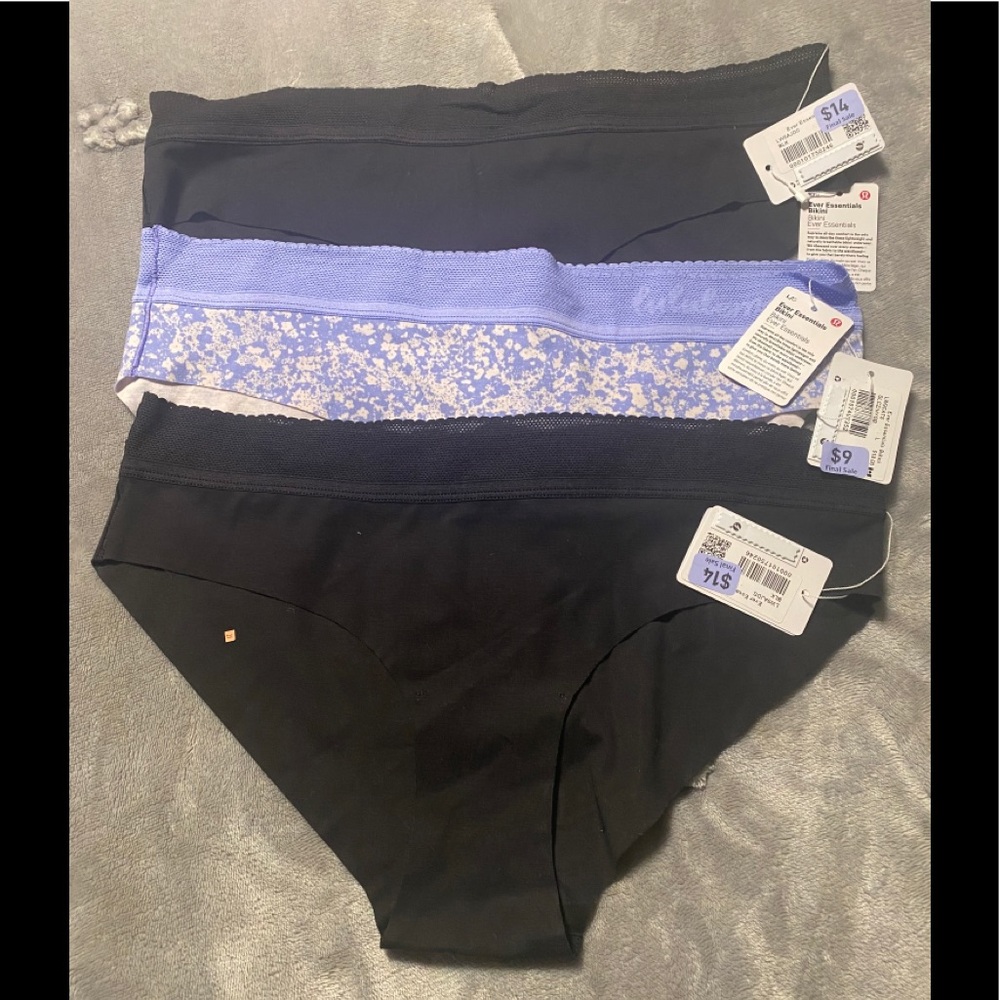 3 brand new pairs of Lululemon bikini undies